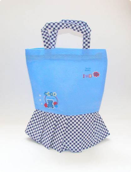 Traistuta cu manere si fermoar - bleu