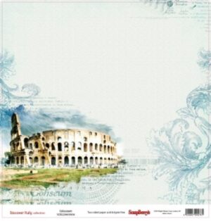 Coala hartie cu 2 fete diferit imprimate, 30,5 x 30,5 cm - Discover Italy Colosseum