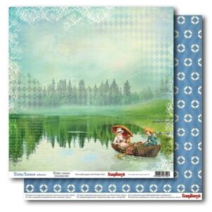 Coala hartie cu 2 fete diferit imprimate, 30,5 x 30,5 cm - Holiday Romance - At The Lake