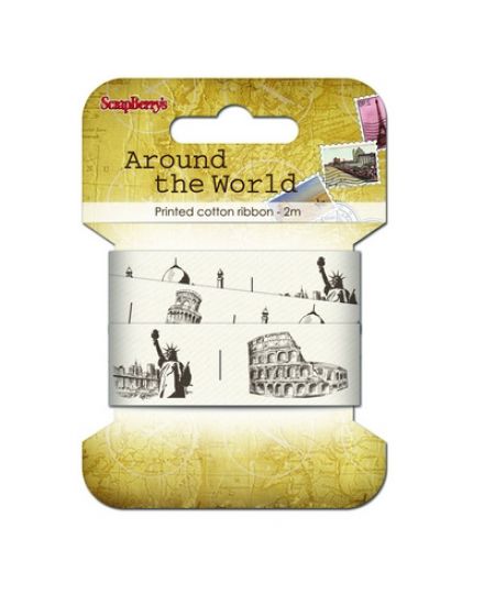 Panglica din bumbac, 2m - Around the world