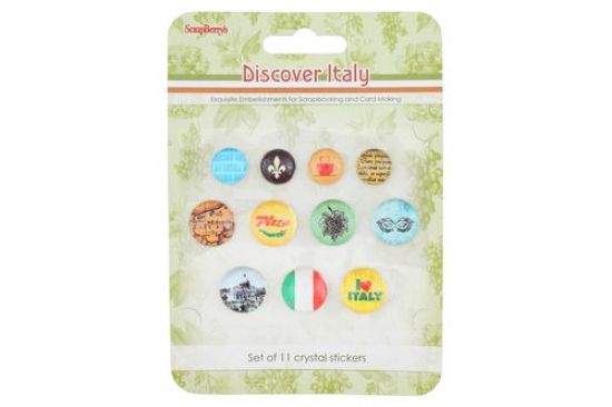 Set 11 cristale decorative cu adeziv - Discover Italy
