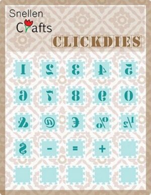 Set 25 matrite Snellen Crafts Click Dies Numbers and Punctuation Marks