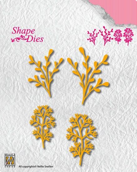 Set 4 matrite Nellies Shape - Leaves-3