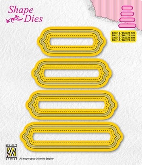 Set 8 matrite Nellies Shape - Set of 4 Tags - 6
