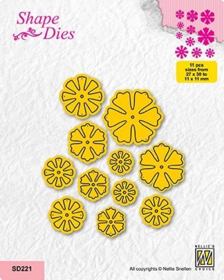 Set 11 matrite Nellies Shape - Set of Small Flowers