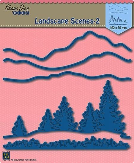 Set 5 matrite Shape Dies Blue - Landscape scene-1