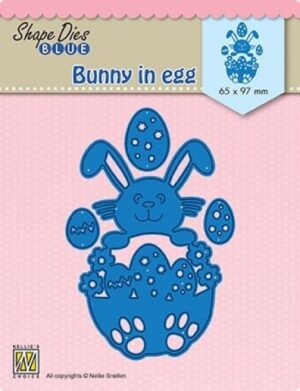 Set 4 matrite Shape Dies Blue - Easter bunny in egg