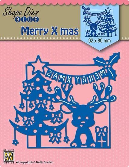 Matrita Shape Dies Blue - Merry Christmas Scene
