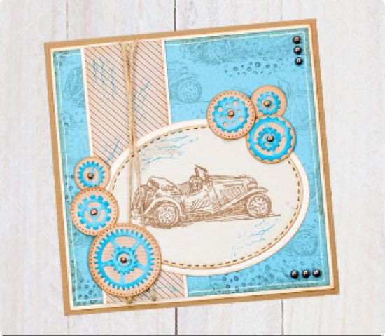 Set 2 matrite Lene Design Men Things - Cogwheels