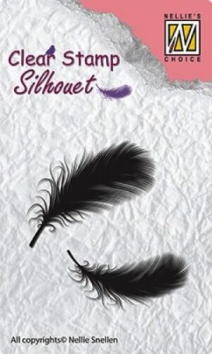 Set 2 stampile din silicon - Silhouette - Feathers