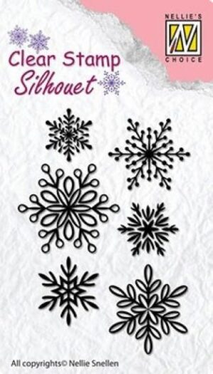 Set 6 stampile din silicon  - Silhouette - Snowflakes