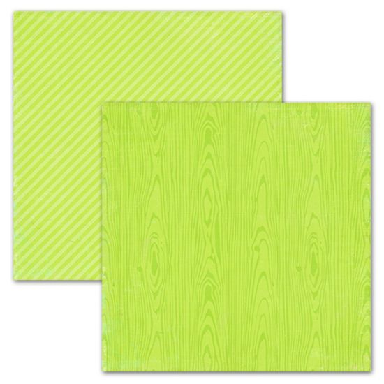 Coala hartie cu 2 fete diferit imprimate, 30,5 x 30,5 cm - Simple Stories - Gree Wood/Stripes