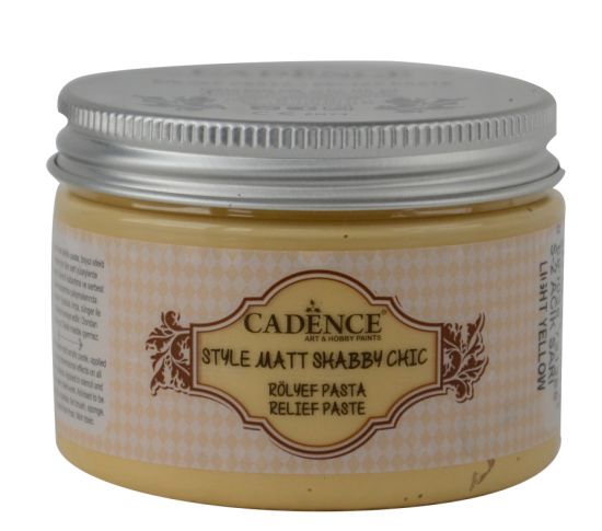 Vopsea pasta - Style Matt Shabby Chic Relief Paste - Light Yellow