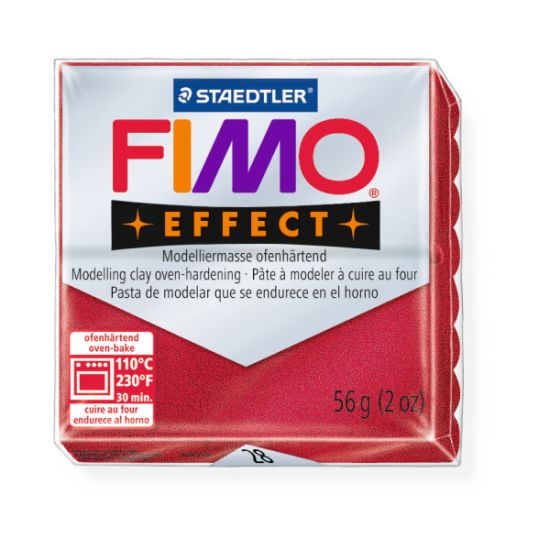 Pasta de modelaj Fimo Effect 56 g - Metall Rubby Red