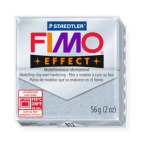 Pasta de modelaj Fimo Effect 56 g - Glitter Argintiu