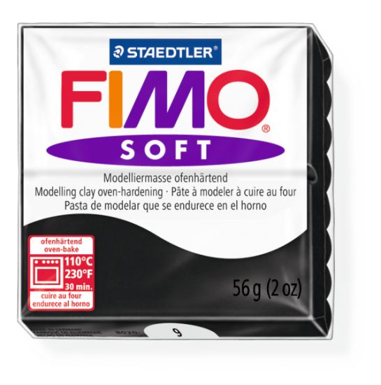 Pasta de modelaj Fimo Soft 56 g - Negru