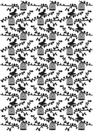 Matrita pentru embosare 15 x 10 cm - Vintasia - Bird pattern