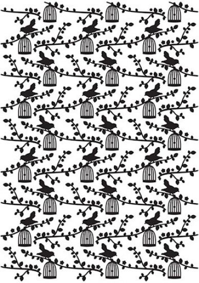 Matrita pentru embosare 15 x 10 cm - Vintasia - Bird pattern