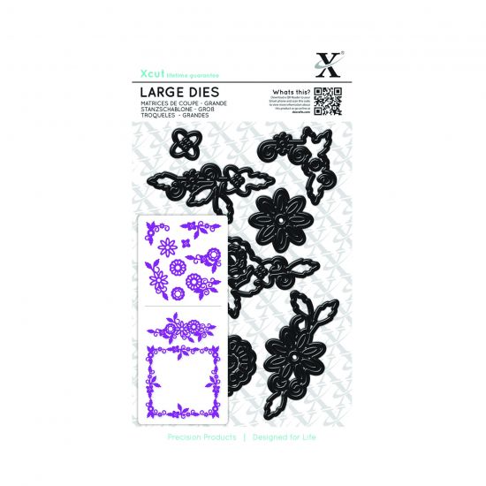Set 9 matrite pentru taiat - Floral Frame