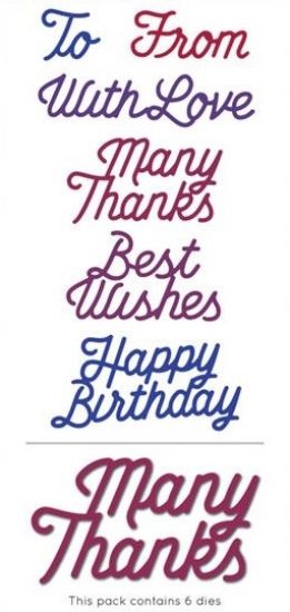 Set 6 matrite pentru taiat - Sentiments