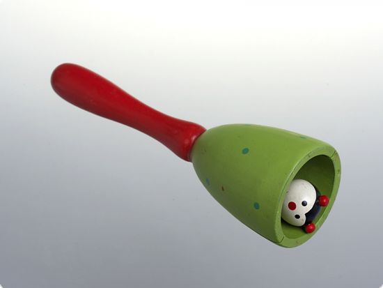 Instrument muzical clopotel cu maner rosu - Gargarita
