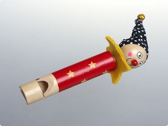 Instrument muzical fluier clown - Rosu