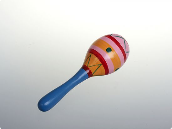 Instrument muzical maracas mic - Dungi roz, rosii, orange cu linii
