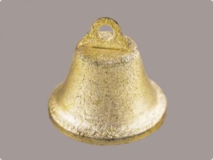 Clopotel din metal vopsea structurata - auriu