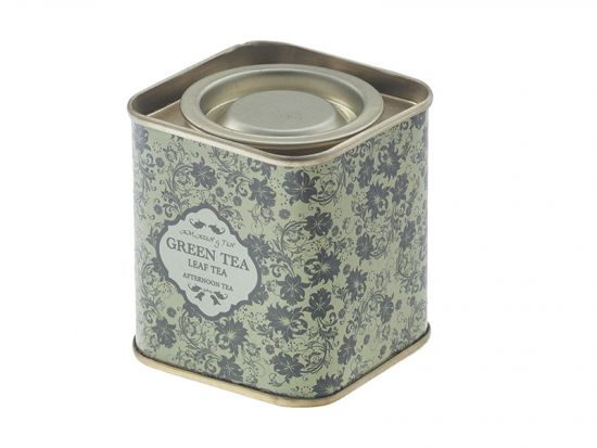 Cutie din metal - Green Tea/ Cream and Brown