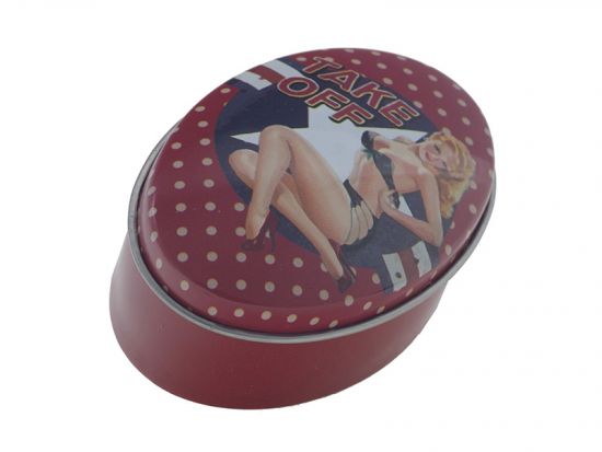 Cutie ovala din metal - Take Off