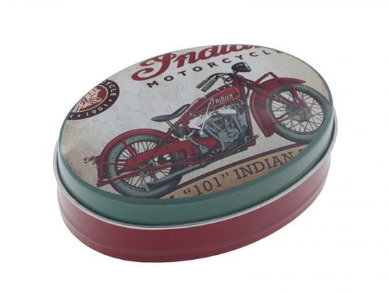 Cutie ovala din metal - 1901 Indian Motorcycles