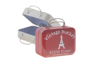 Cutie din metal cu manere si balama - Vintage Bucket