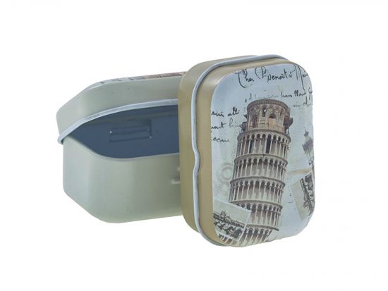 Cutie dreptunghiulara din metal cu balama - Pisa Post Stamp