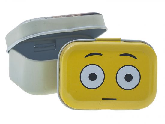 Cutie dreptunghiulara din metal cu balama - Emoji