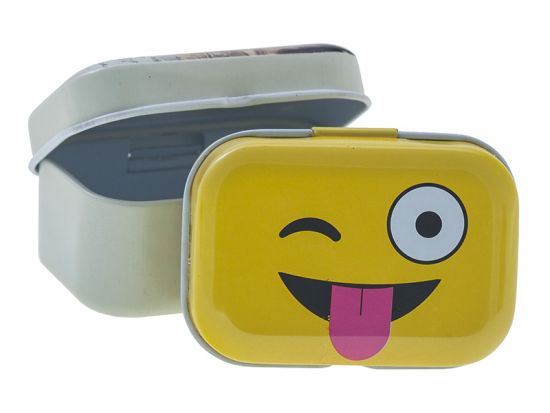 Cutie dreptunghiulara din metal cu balama - Emoji