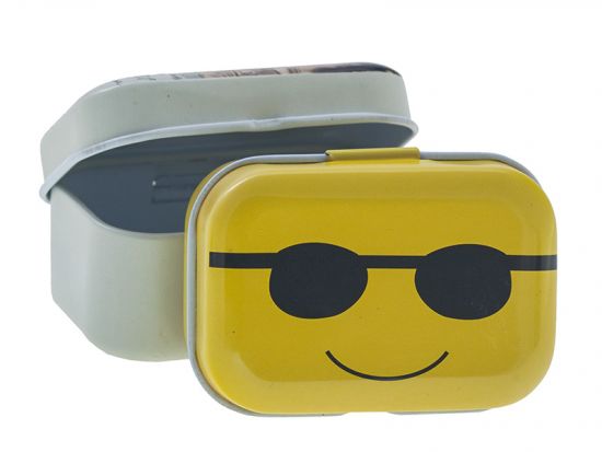 Cutie dreptunghiulara din metal cu balama - Emoji