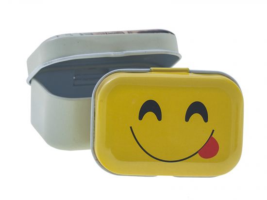 Cutie dreptunghiulara din metal cu balama - Emoji