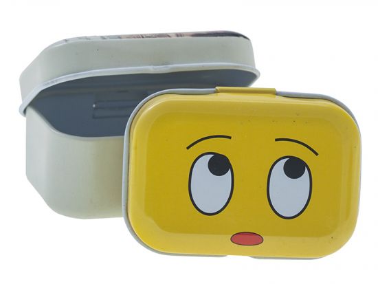 Cutie dreptunghiulara din metal cu balama - Emoji