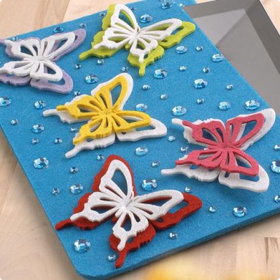 Set 75 pietre Gem Stones din acryl, fatetate - Red