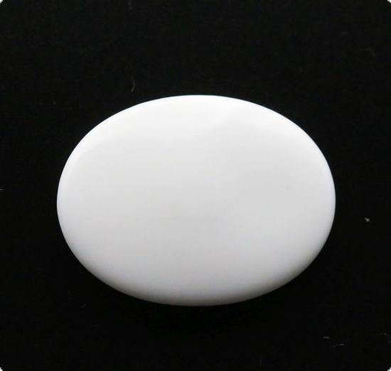Blanc portelan alb glazurat pe o parte - Oval 3,3 cm