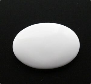 Blanc portelan alb glazurat pe o parte - Oval 3,5 cm