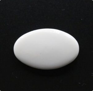 Blanc portelan alb glazurat pe o parte - Oval 3 cm