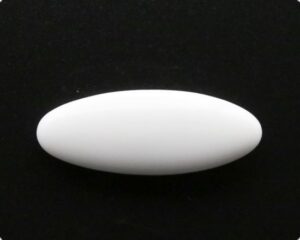 Blanc portelan alb glazurat pe o parte - Oval 3,6 cm
