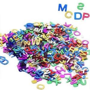 Paiete metalizate negaurite, 5g - Letters Multicolour