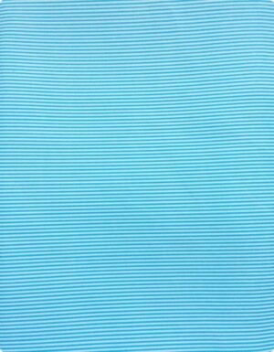 Metraj sintetic imprimat cu dungi subtiri paralele, 100 x 75 cm - Turquoise and White