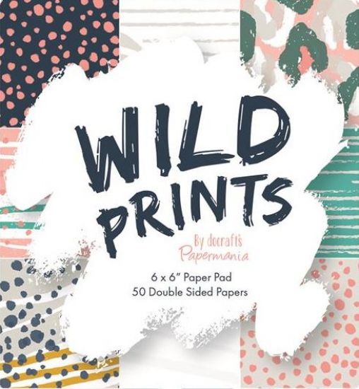 Set 50 hartii imprimate pe ambele parti, 15,2 x 15,2 cm - Wild Prints