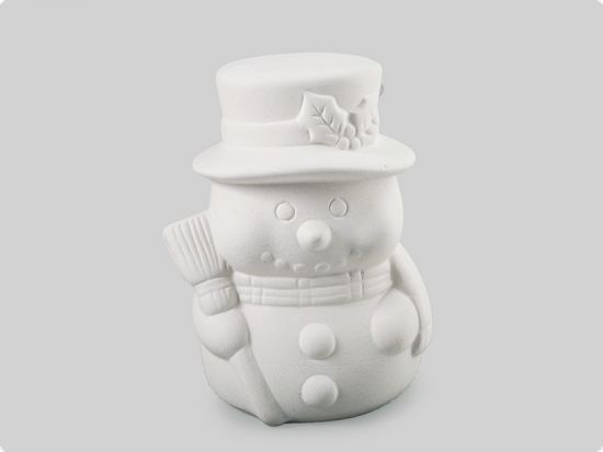 Pusculita din ceramica - Om de zapada
