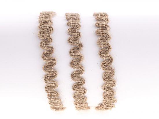 Banda din fibre liberiene, ondulata, cu cusatura - 200 x 1,2 cm