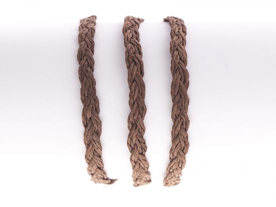 Banda din hartie maro impletita - 200 x 0,8 cm