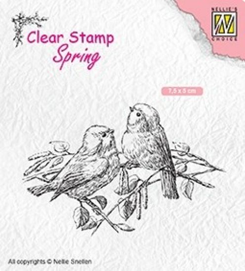 Stampila din silicon - Spring - Two Birds